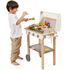 Wooden BBQ Set for Kids | 47-Piece Pretend Play Grill Toy with Accessories