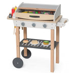Wooden BBQ Set for Kids | 47-Piece Pretend Play Grill Toy with Accessories