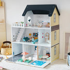 Korean Doll House with Furniture | Multi Room Wooden Pretend Play Toy for Kids
