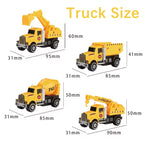 Construction Vehicles Set of 4 Engineering Trucks | Alloy Toy Cars for Kids
