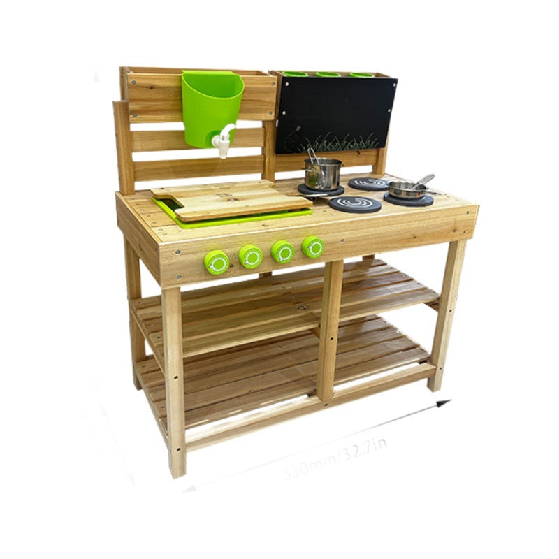 Wooden Outdoor Mud Kitchen for Kids | FSC Certified Pretend Play Garden Kitchen Set