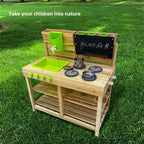 Wooden Outdoor Mud Kitchen for Kids | FSC Certified Pretend Play Garden Kitchen Set