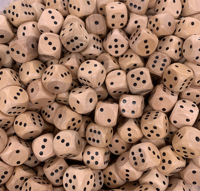 Wooden Dice Large 5cm | Math Learning Dice for Addition & Subtraction Kids Toy