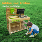 Wooden Outdoor Mud Kitchen for Kids | FSC Certified Pretend Play Garden Kitchen Set