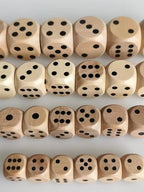 Wooden Dice Large 5cm | Math Learning Dice for Addition & Subtraction Kids Toy