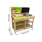 Wooden Outdoor Mud Kitchen for Kids | FSC Certified Pretend Play Garden Kitchen Set