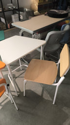 Round Table & Chairs | Kids Wooden Beachwood Study Set with 4 Chairs