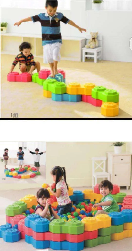 Hexagonal Giant Building Blocks Set 16 Pcs | Kids Creative Construction STEM Toy