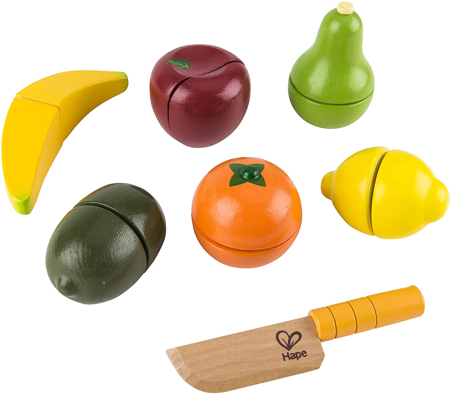 Wooden Cutting Fruits Set Kids | Pretend Play Kitchen Toy with Velcro