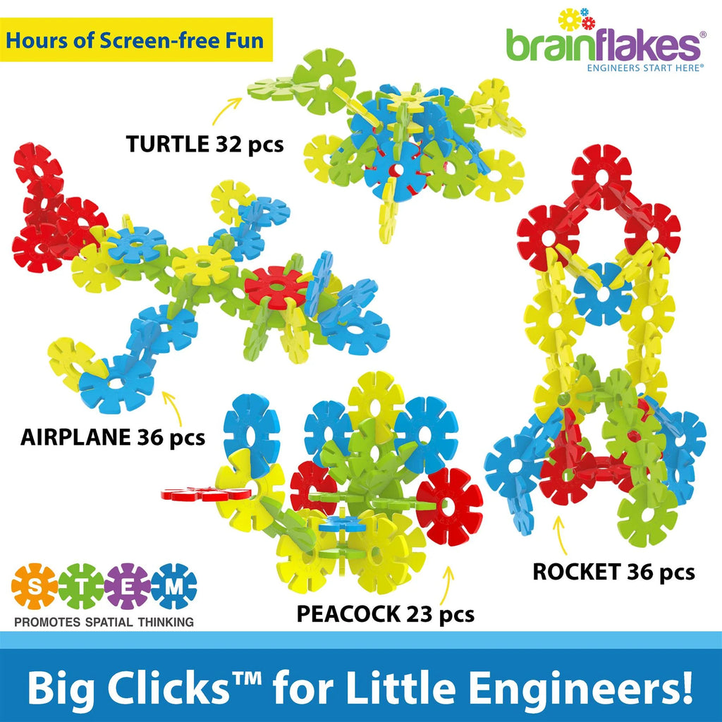 Brain Flakes 25 Piece Set | Jumbo STEM Building Toy for Kids