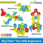 Brain Flakes 25 Piece Set | Jumbo STEM Building Toy for Kids