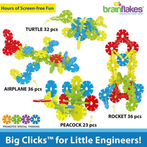 Brain Flakes 25 Piece Set | Jumbo STEM Building Toy for Kids