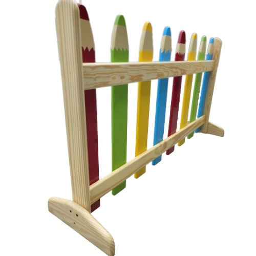 Pencils Fencing | Colorful Kids Outdoor Playground Fence with Gate Options