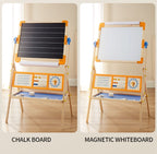 Double-Sided Magnetic Drawing Board | Wooden Kids Easel Adjustable Board
