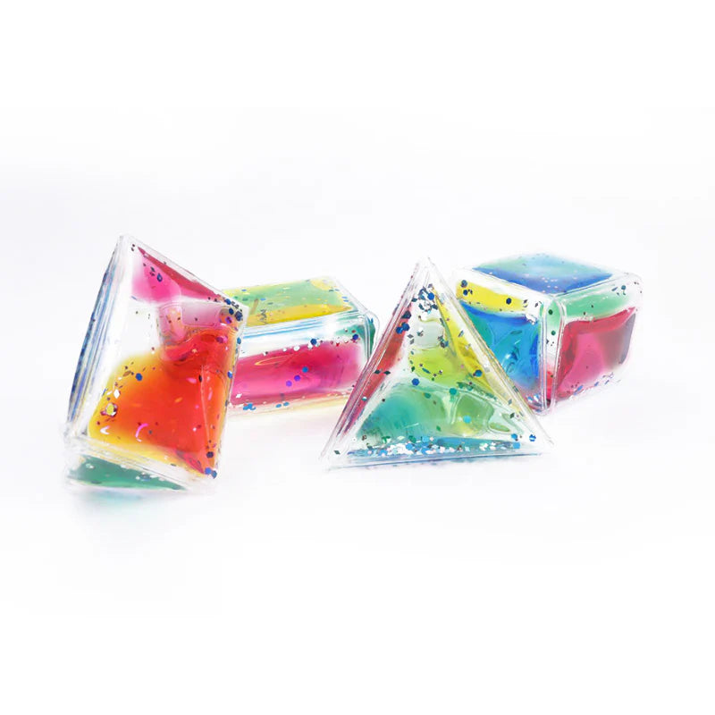 3D Sensory Gel Shapes Set 4 Pcs | Foldable Educational Learning Toy for Kids