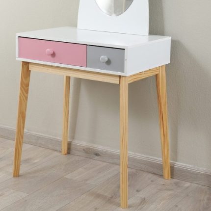 Maya Dressing Table with Stool | Kids Wooden Vanity Makeup Role Play Set