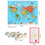 Magnetic Paradise World Map Puzzle | Kids Wooden Educational Jigsaw Toy