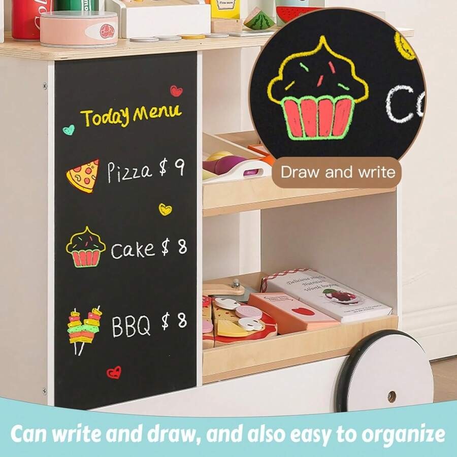 Wooden Snack Food Cart