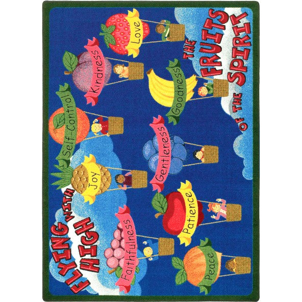 Fruits of the Spirit Play Mat Kids | Educational Classroom Floor Carpet