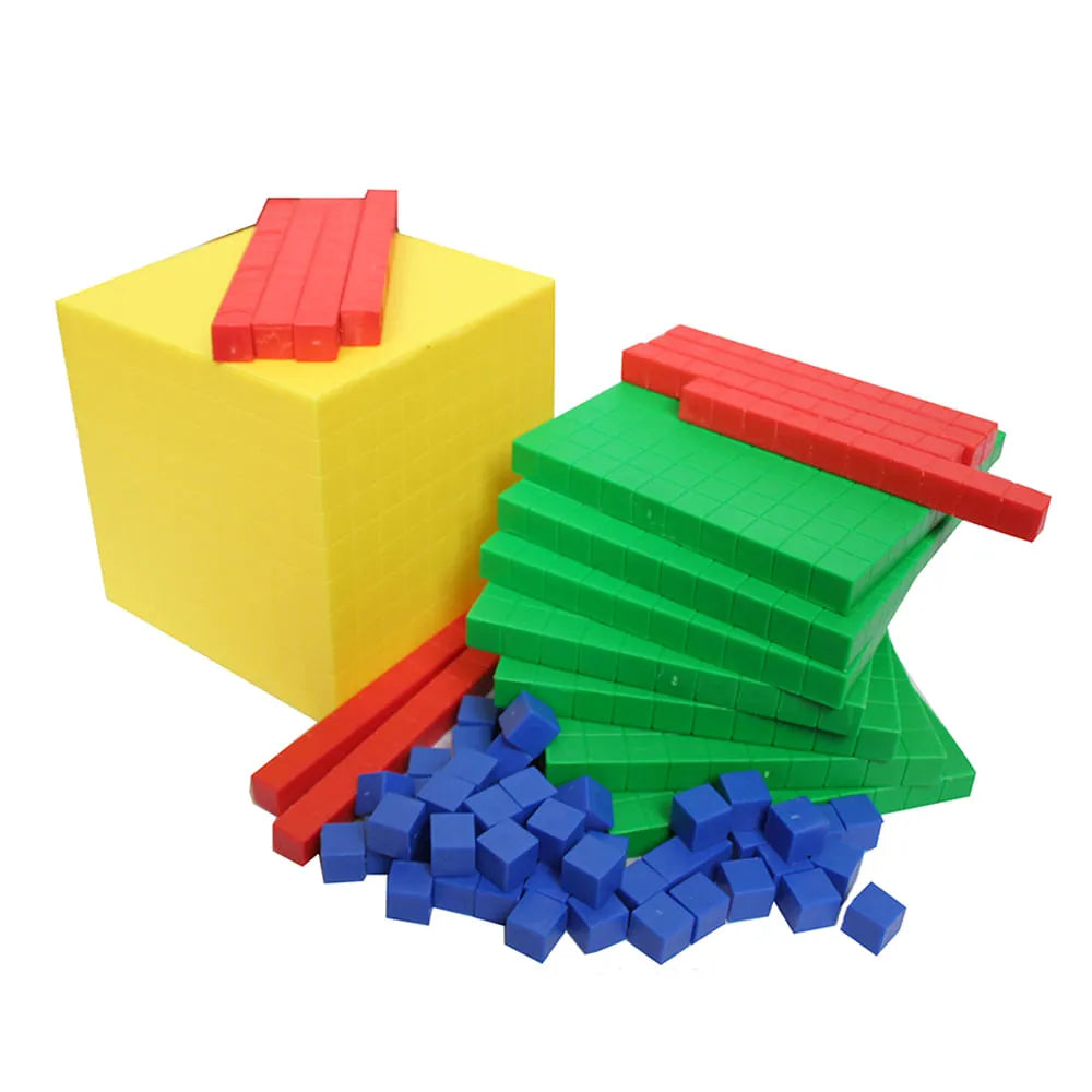 Base Ten Material Educational Math Blocks Set | Place Value Learning Toy for Kids