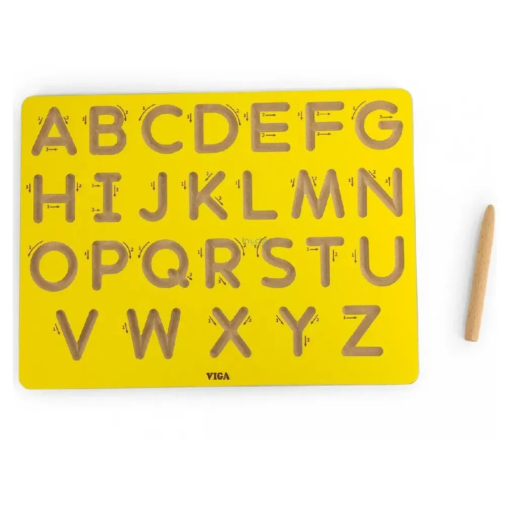 Uppercase Writing Tracing Board Kids | Montessori A–Z Pre-Writing Wooden Toy