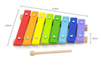 Wooden Xylophone Kids Toy 8 Notes | Montessori Musical Learning Instrument