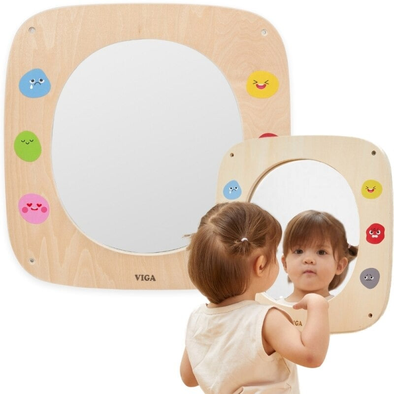 Mirror &amp; Emotions Wall Activity Panel | Montessori Emotional Learning Toy for Kids