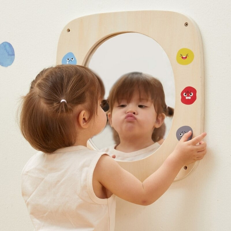 Mirror &amp; Emotions Wall Activity Panel | Montessori Emotional Learning Toy for Kids
