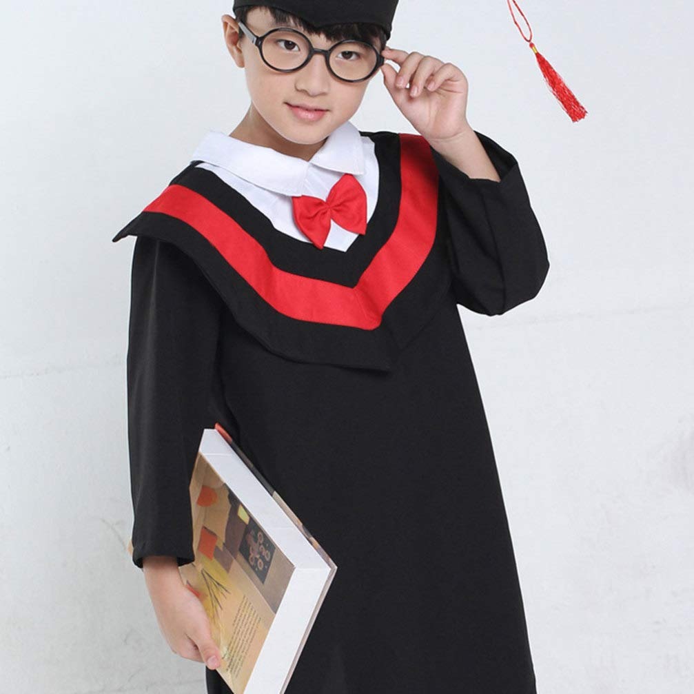 PhD Doctor Costume for Kids | Graduation Gown Set with Cap & Tassel
