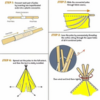 Kids Teepee Tent Playhouse | Cotton Canvas Indoor Outdoor Play Tent