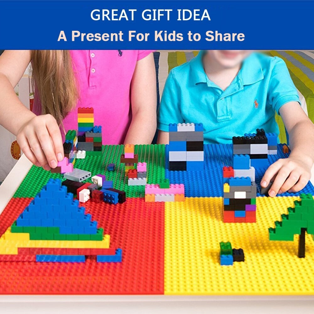 Classic Base Plates 6 Pcs | Building Block Foundation Plates 25x25cm