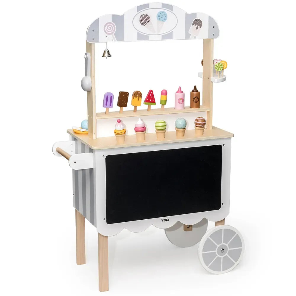 Ice Cream Mobile Shop Kids | Wooden Pretend Play Ice Cream &amp; Candy Cart
