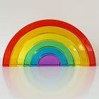 Acrylic Rainbow Stacking Blocks | Montessori Sensory Learning Toy for Kids