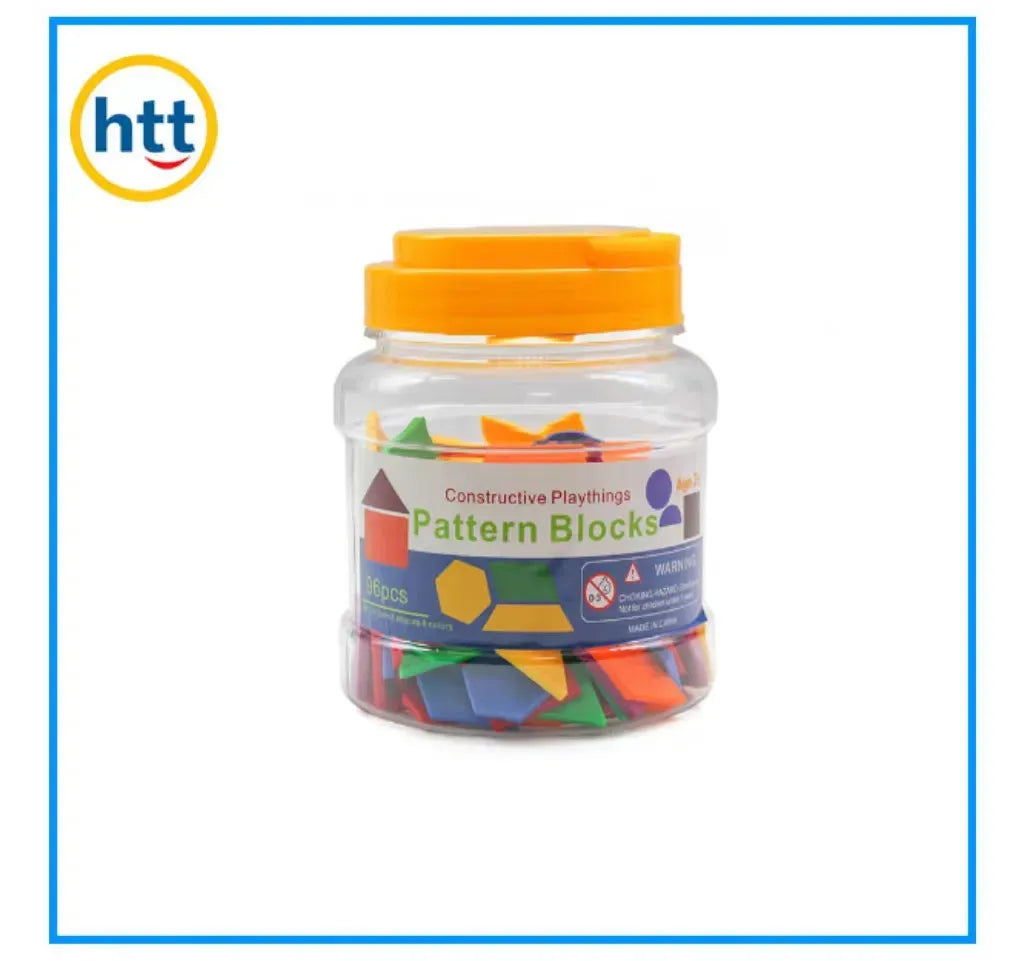 Pattern Blocks 48 Pcs | Educational Geometry & STEM Learning Toy for Kids