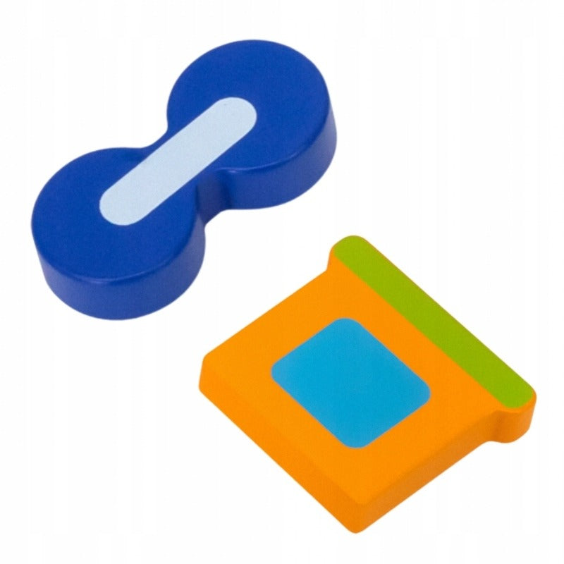 Wooden Train Peg Puzzle Kids | Chunky Montessori Shape & Color Learning Toy