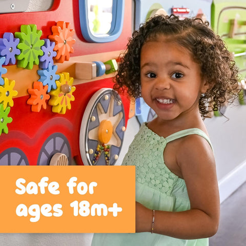 Train Activity Wall Panel Kids | Montessori Sensory Busy Board Wall Toy