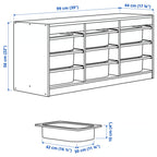TROFAST Storage Combination | Kids Toy Organizer Rack with Color Bins