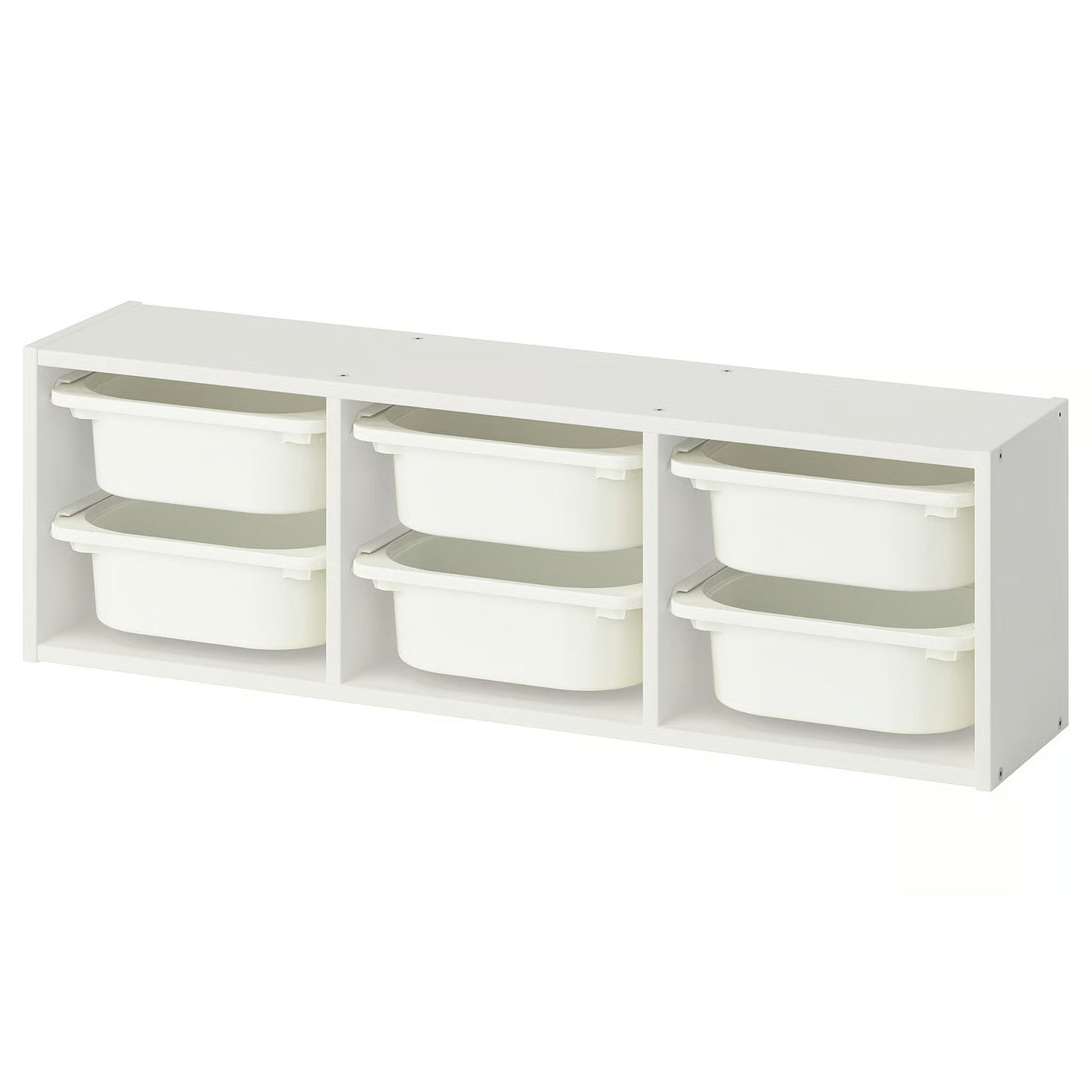 Kids Wall Storage Unit TROFAST Style | 6 Bin Organizer for Toys & Books