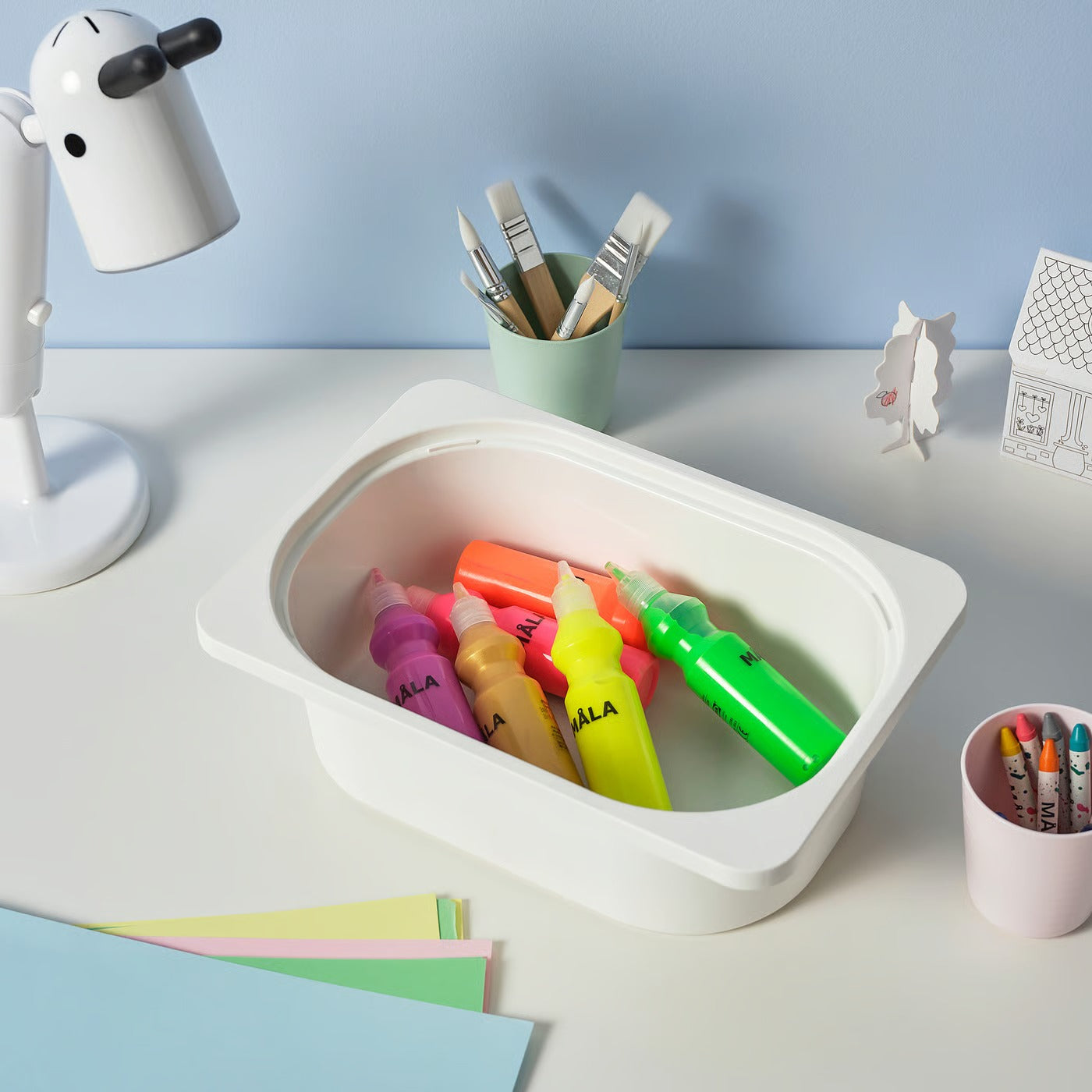TROFAST Storage Combination | Kids Toy Organizer Rack with Color Bins