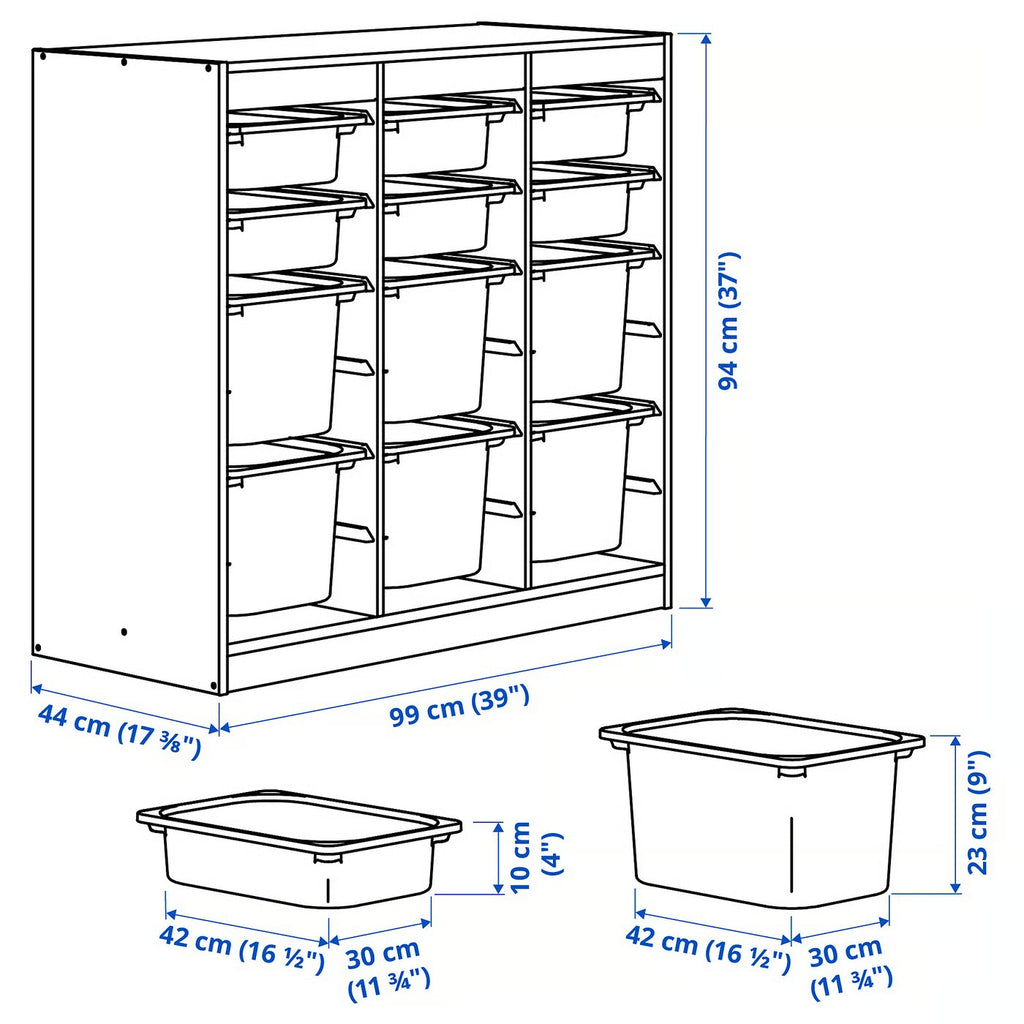 Kids Storage Bin Organizer Multi Color | Wooden Toy & Book Storage Rack