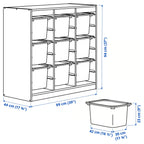 Kids Storage Bin Organizer 9 Bins | Wooden Toy & Book Storage Rack