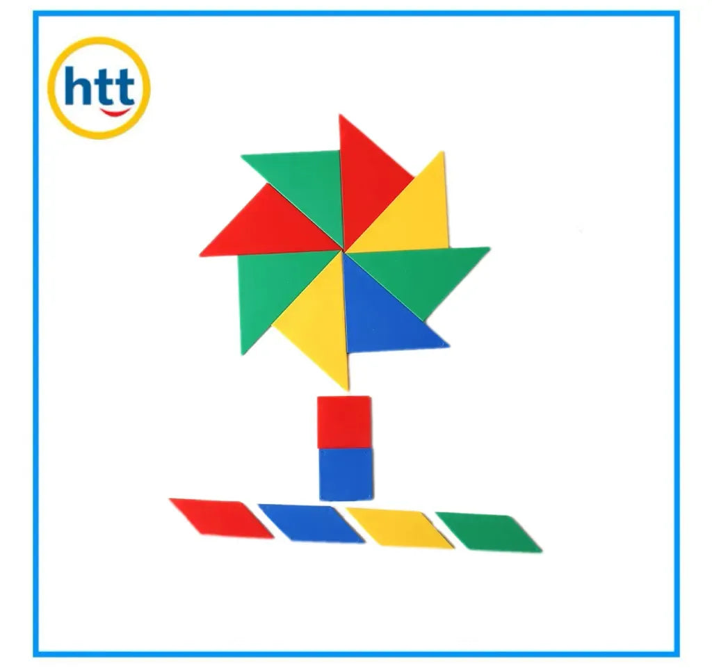 Pattern Blocks 48 Pcs | Educational Geometry & STEM Learning Toy for Kids