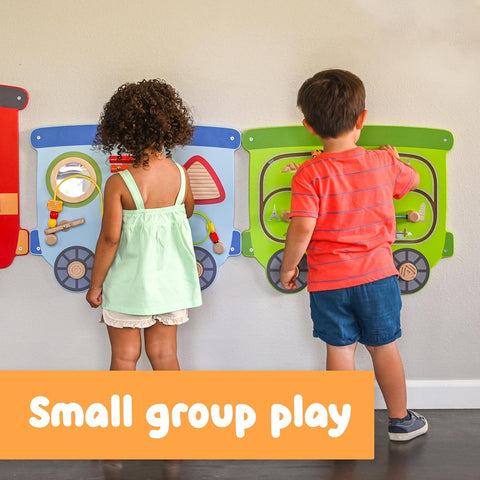 Train Activity Wall Panel Kids | Montessori Sensory Busy Board Wall Toy