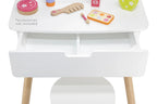 Wooden Kids Dressing Table Set with Stool | Pretend Play Vanity Table