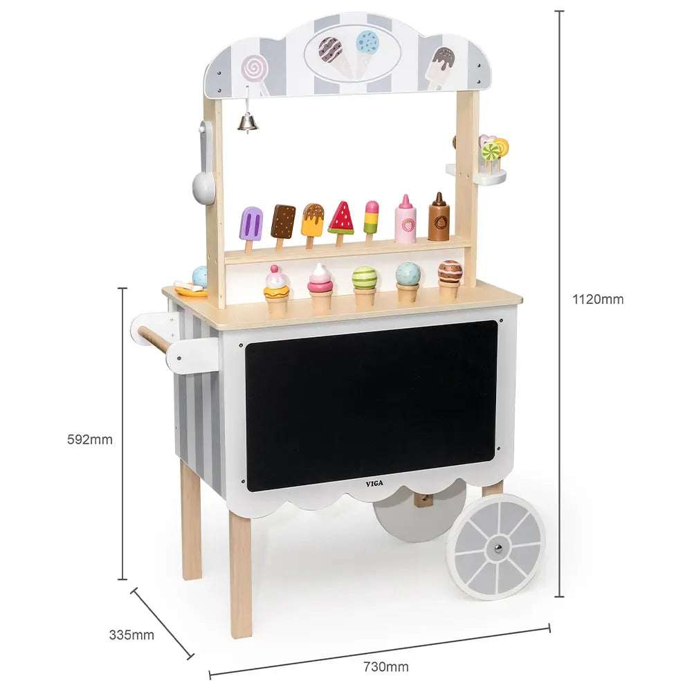 Ice Cream Mobile Shop Kids | Wooden Pretend Play Ice Cream & Candy Cart