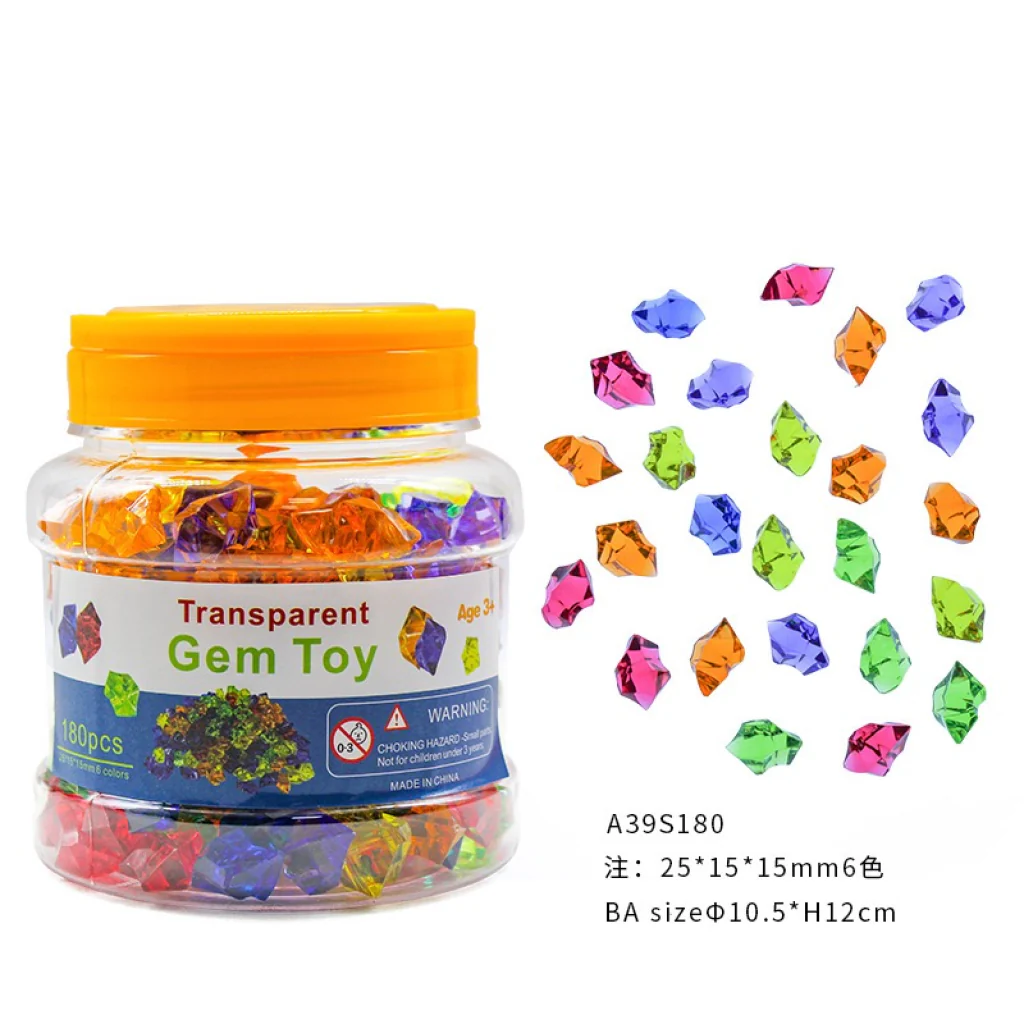 Transparent Gem Toy - 180Pcs