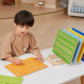 Wooden Writing Puzzles Set with Stand | Montessori Tracing Learning Boards Kids