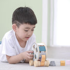 Wooden Hedgehog Shape Sorting Toy | Pull Along Montessori Learning Toy Kids