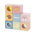 Sensory Blocks 8 Pcs Wooden Baby Toy Set | Montessori Sensory Learning Blocks