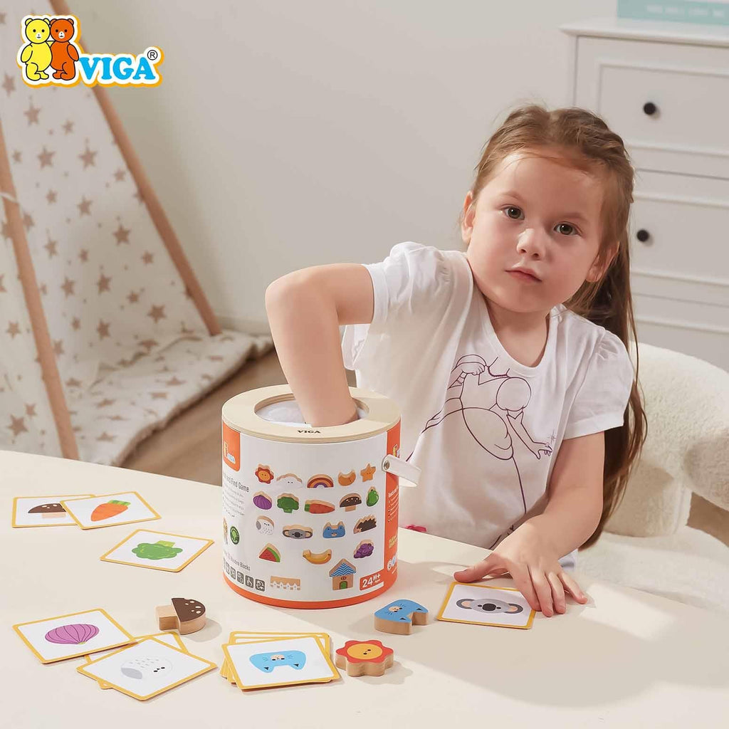 Touch and Find Game Kids | Montessori Sensory Memory & Sorting Toy Set